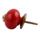 Solid Red Golden Fitting Ceramic Cabinet Knob